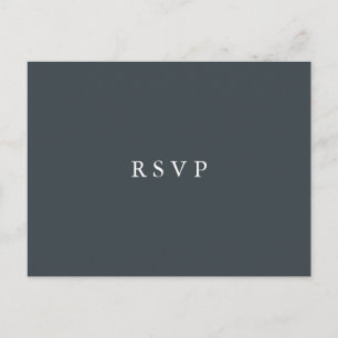 Mystical Winter Floral Wedding RSVP MEAL CHOICE Invitation Postcard