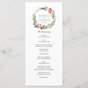Mystical Winter Modern wedding Program
