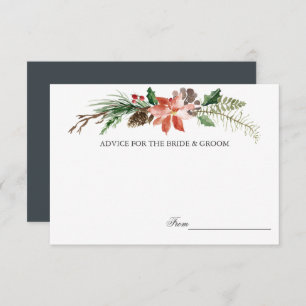 Mystical Winter Wedding Advice Cards