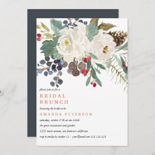 Mystical Winter Wedding Bridal Brunch Invitation