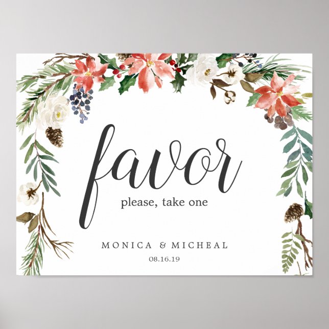 Mystical Winter | Wedding Favor Sign (Front)