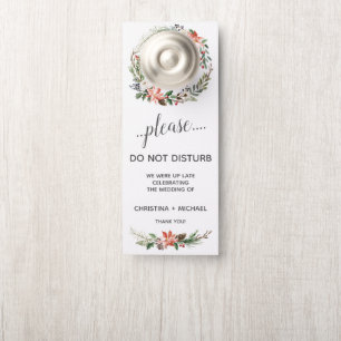 Mystical Winter Wedding Guest Do Not Disturb Door Hanger