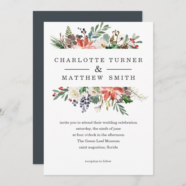 Mystical Winter | Wedding Invitation (Front/Back)