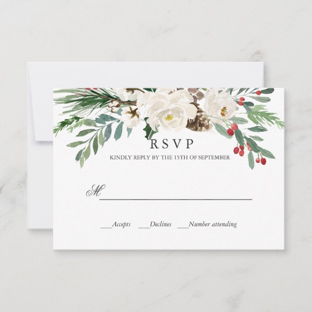 Mystical Winter | WEDDING  RSVP (Front)