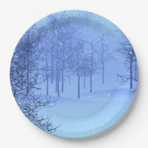 Mystical Winter Wonderland on a Paper Plates
