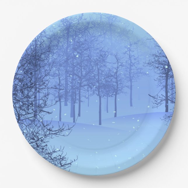 Mystical Winter Wonderland on a Paper Plates (Front)
