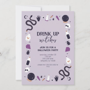 Mystical Witch Halloween Party Invitation
