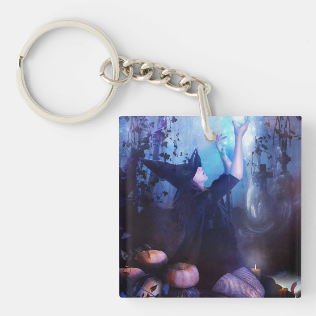 Mystical Witch Keychain (Front)