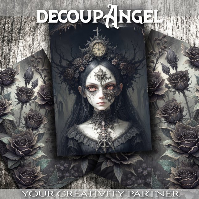 Mystical Witch: Rose - Decoupage -  Wrapping Paper Sheets (Creator Uploaded)