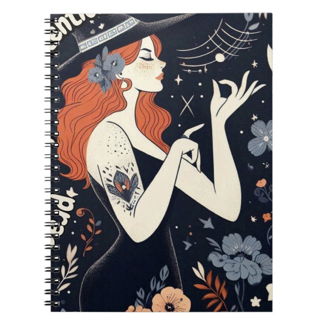 Mystical Witchy Spiral Photo Notebook (Front)