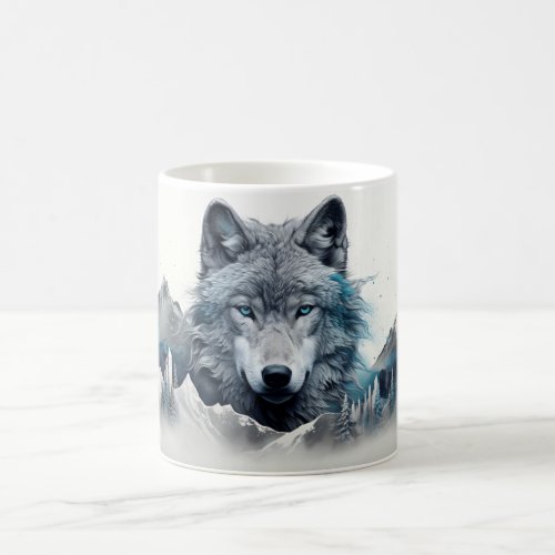 Mystical Wolf and Mountain Mug