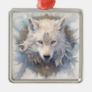 Mystical Wolf Christmas Ornament