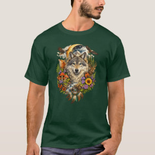 Mystical Wolf Forest Fantasy Transparent PNG Wil T-Shirt