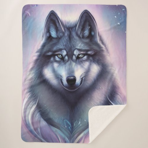 Mystical Wolf Sherpa Blanket