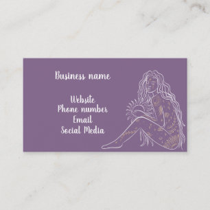 Mystical woman business card