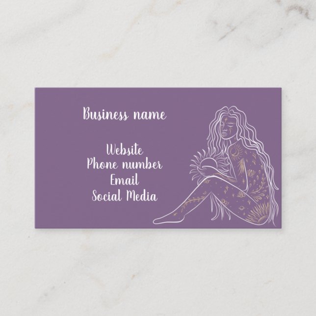 Mystical woman  business card (Front)