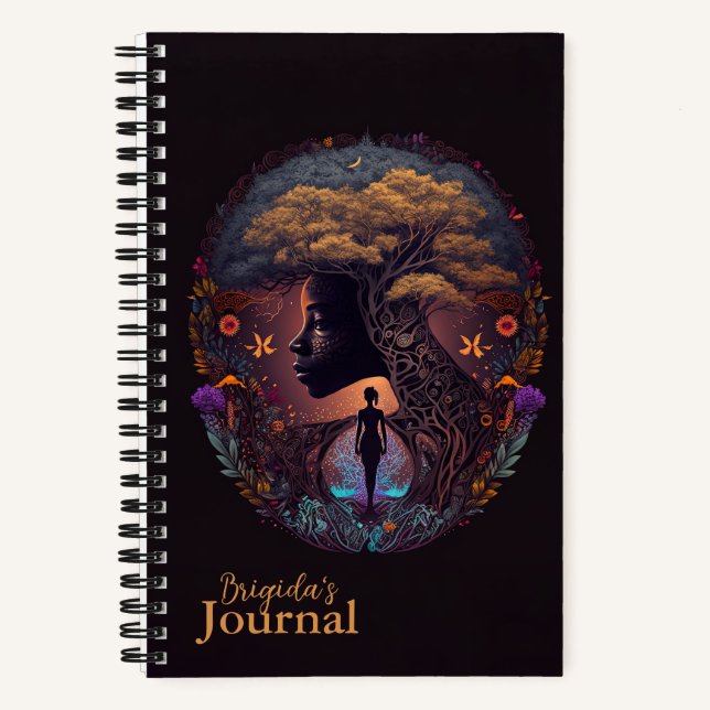 Mystical Woman of Nature Colorful Journal (Front)