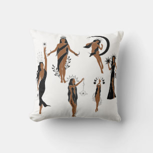 Mystical Woman Throw Pillow