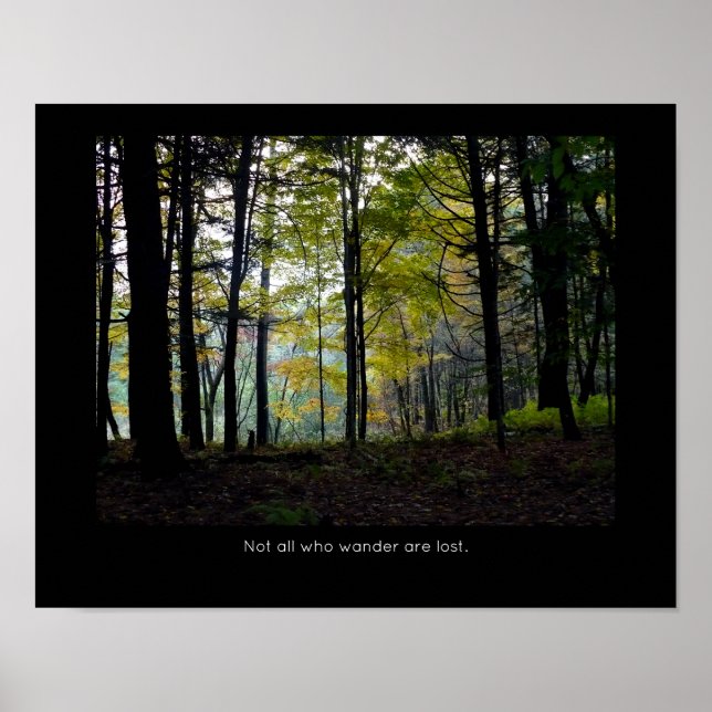 Mystical Woods  Quechee Gorge Inspirational Quote Poster (Front)