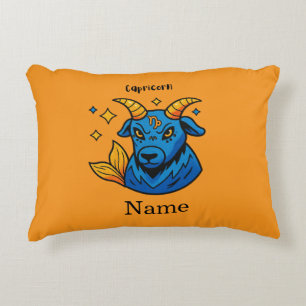Mystical Zodiac Capricorn Sea Goat Astrology Accent Pillow