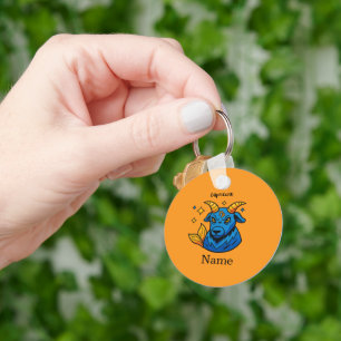 Mystical Zodiac Capricorn Sea Goat Astrology Keychain