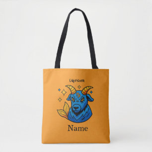 Mystical Zodiac Capricorn Sea Goat Astrology Tote Bag