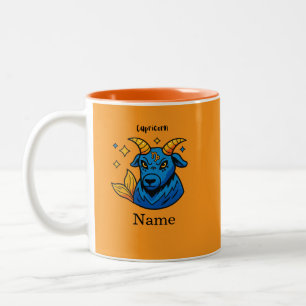 Mystical Zodiac Capricorn Sea Goat Astrology Two-Tone Coffee Mug