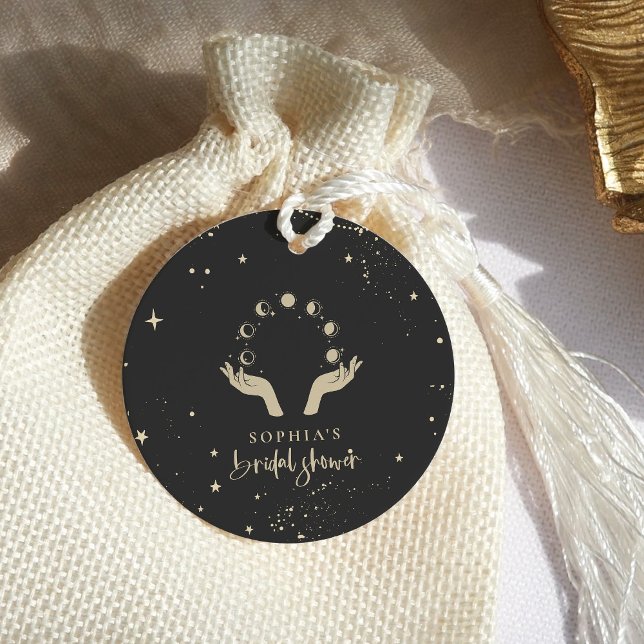 Mystical Zodiac Tarot Card Celestial Bridal Shower Favor Tags (Creator Uploaded)