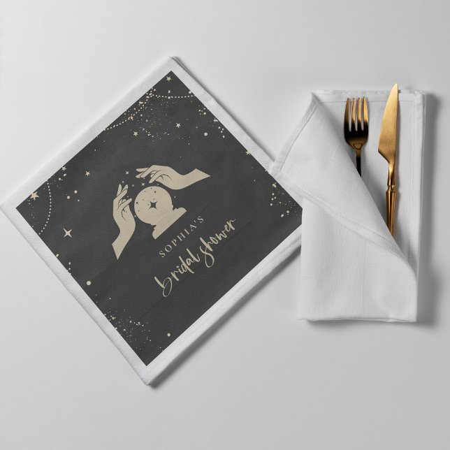 Mystical Zodiac Tarot Card Celestial Bridal Shower Napkins (Creator Uploaded)