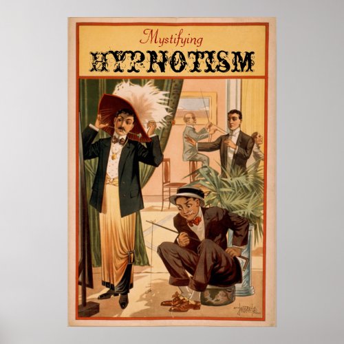 Mystifying Hypnotism VAUDEVILLE Poster