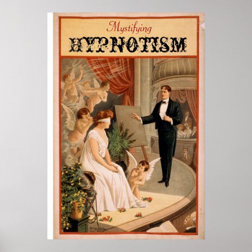 Mystifying Hypnotism VAUDEVILLE Poster