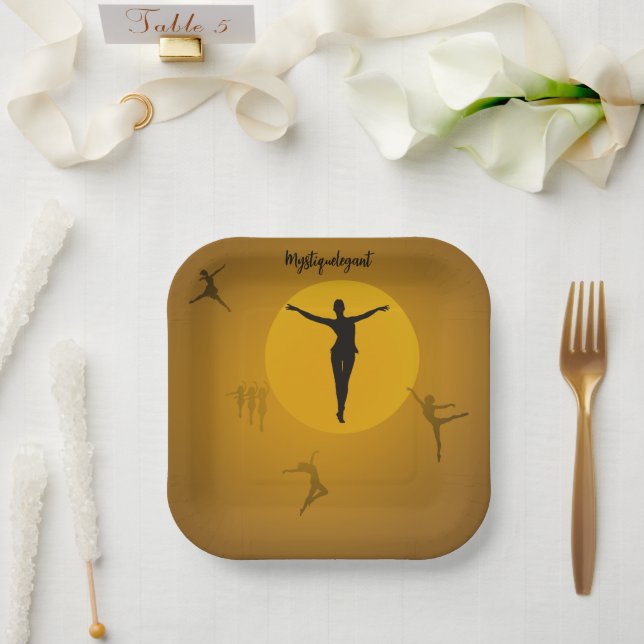 Mystique Elegant Dance Paper Plates (Wedding)
