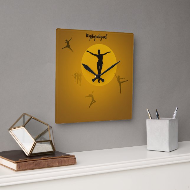 Mystique Elegant Dance Square Wall Clock (Office)