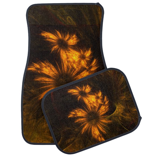 Mystique Garden Abstract Art Car Mat (Set)