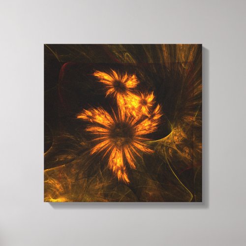 Mystique Garden Abstract Art Quad Canvas Print