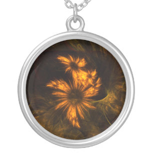 Mystique Garden Abstract Silver Necklace