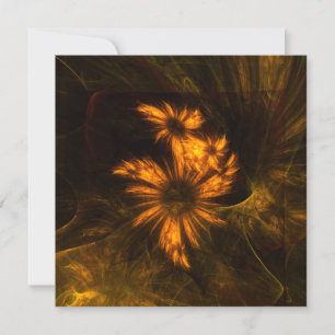 Mystique Garden Golden Abstract Fractal Art