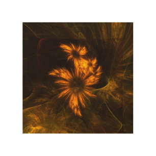 Mystique Garden Golden Abstract Fractal Art