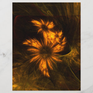 Mystique Garden Golden Abstract Fractal Art Flyer