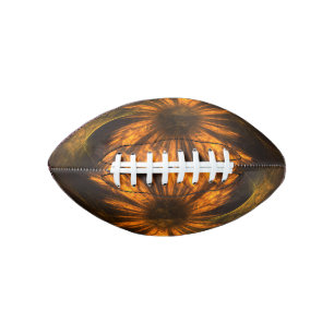 Mystique Garden Golden Abstract Fractal Art Football