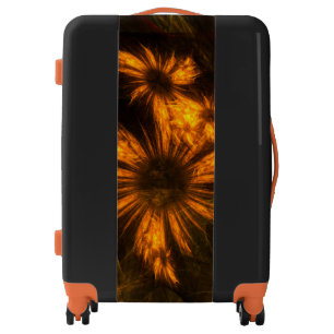 Mystique Garden Golden Abstract Fractal Art Luggage