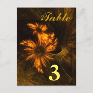 Mystique Garden Golden Abstract Fractal Art Postcard