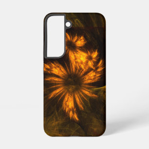 Mystique Garden Golden Abstract Fractal Art Samsung Galaxy S22 Case