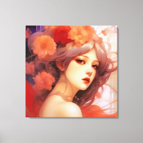 Mystique in Bloom 028 Floral Spirit  Canvas Print