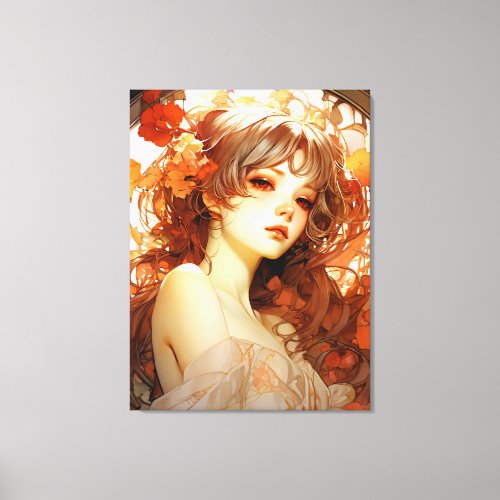 Mystique in Bloom 069 Serene Petal Dance Canvas Print