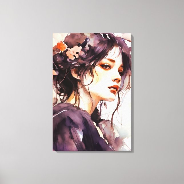 Mystique in Bloom #088: Embrace of Elegance Canvas Print (Front)