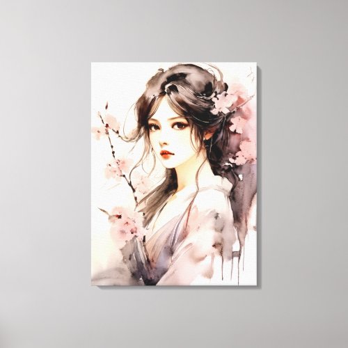 Mystique in Bloom 105 The Essence of Femininity Canvas Print