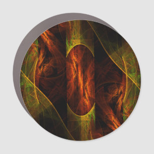 Mystique Jungle Abstract Art Car Magnet