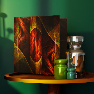 Mystique Jungle Modern Abstract Fractal Art 3 Ring Binder