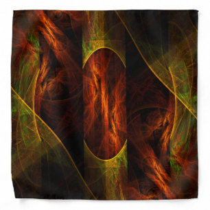 Mystique Jungle Modern Abstract Fractal Art Bandana